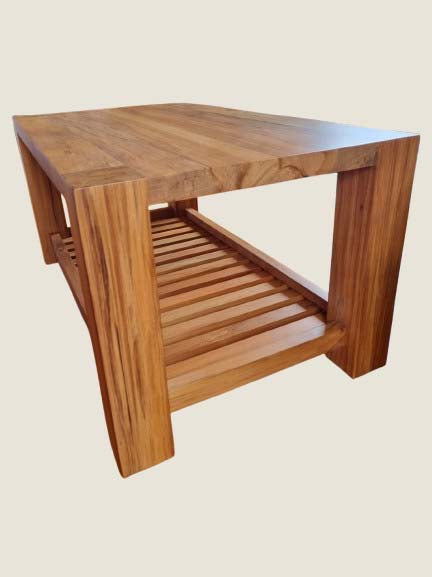 Rimu coffee table with magazine rack