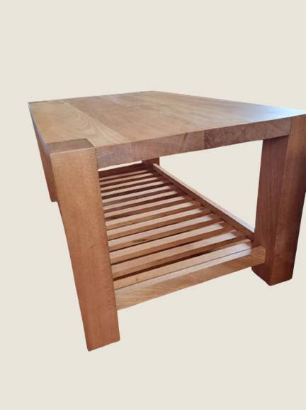 Kauri coffee table with magazine rack