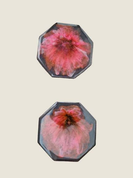 **On Consignment** Floral Resin coasters