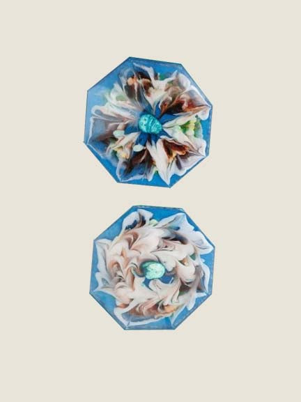 Floral Resin coasters