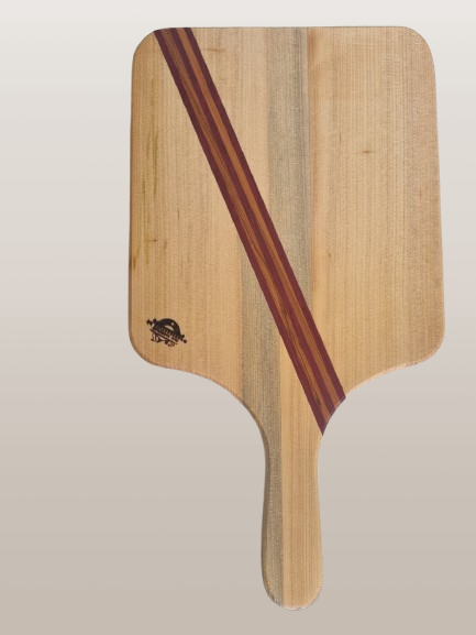 **On Consignment**  Kauri serving board with Kwila and purpleheart inlay