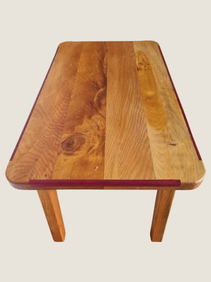 Kauri coffee table with Purpleheart inlay