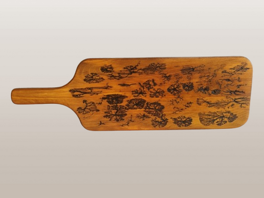 Rimu with fractal wood burning serving board