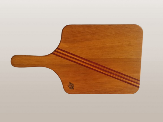 **On Consignment** Rimu w Purpleheart and Kwila diagonal stripe serving board