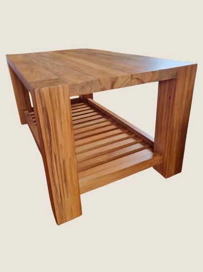 Rimu coffee table with magazine rack